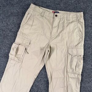Chaps Mens‎ 36x32 Cargo Pants Beige Cotton Utility Outdoor Workwear Y2K Vintage